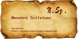 Novotni Szilviusz névjegykártya
